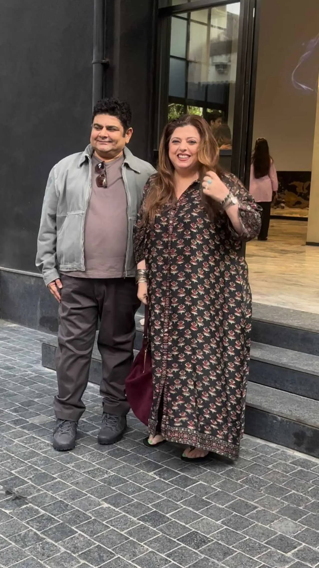 Deven Bhojani with Delnaaz Irani at the screening of his film Dhabkaaro
